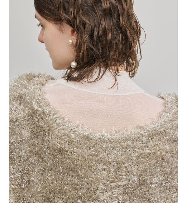 GRACE CONTINENTAL「ラメフェザーベスト」|ベスト・ジレ|