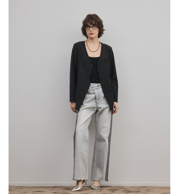 Diagram「リメイクフレアデニムパンツ」|デニム|ブラック