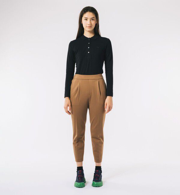 LACOSTE「SOFT THERMOジャージクロップドパンツ」|チノ|