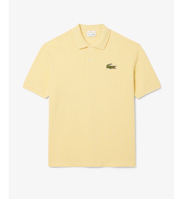 LACOSTE「L.12.12ルーズフィット ドロップショルダー 鹿の子半袖ポロシャツ」|ポロシャツ|イエロー