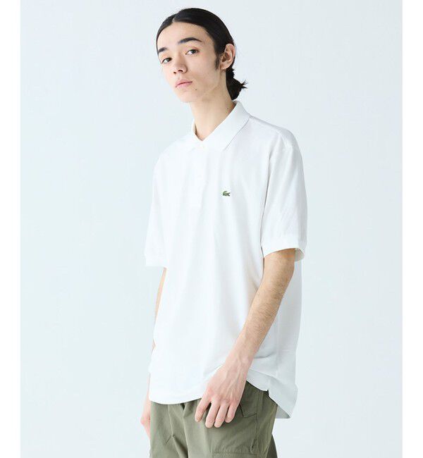 LACOSTE「通気性 イージーケア 軽量鹿の子ピケ L.12.12ライトウェイト半袖ポロシャツ」|ポロシャツ|ホワイト