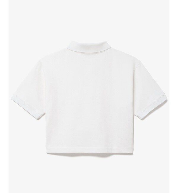 LACOSTE「ヘビーウェイト鹿の子 ワイド クロップド丈 半袖ポロシャツ」|ポロシャツ|