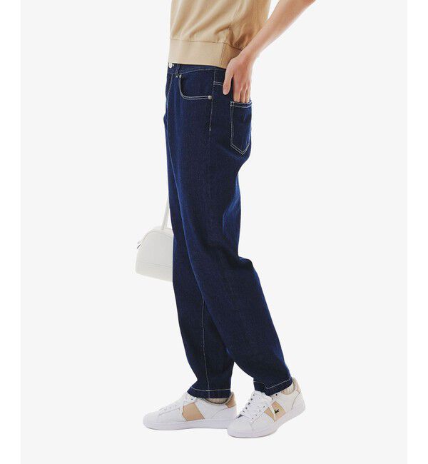 LACOSTE「プレーンデニム テーパードパンツ」|デニム|