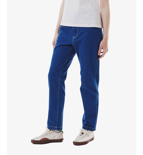 LACOSTE「プレーンデニム テーパードパンツ」|デニム|ブルー