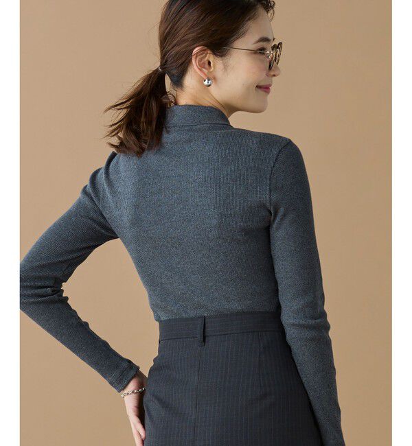 LACOSTE「スリムフィット ロングスリーブリブニットポロシャツ」|ポロシャツ|