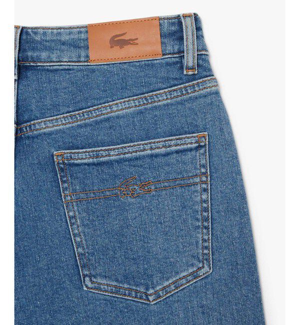 LACOSTE「ハイウエストストレートデニムパンツ」|デニム|