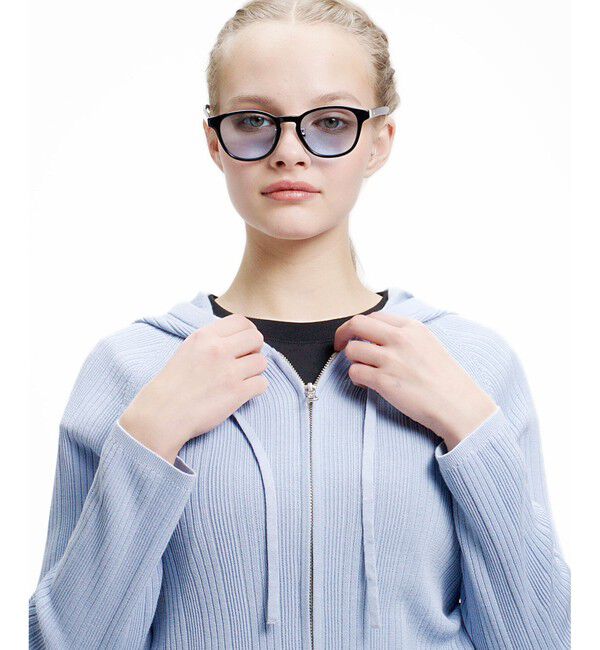 LACOSTE「ランダムピッチリブ ニットジップフーディー」|ニット・セーター|