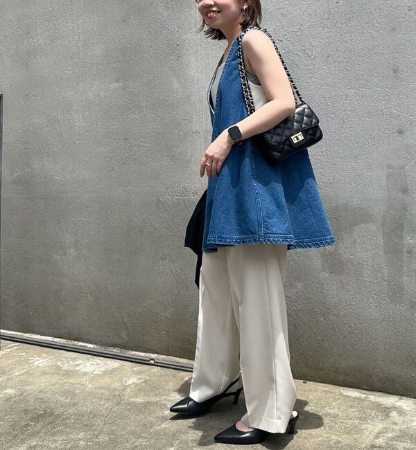 Rie Miller「【RM denim】ペプラムジレデニムブラウス」|シャツ・ブラウス|