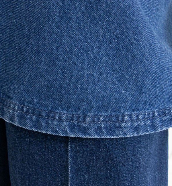 Rie Miller「【RM denim】ペプラムジレデニムブラウス」|シャツ・ブラウス|