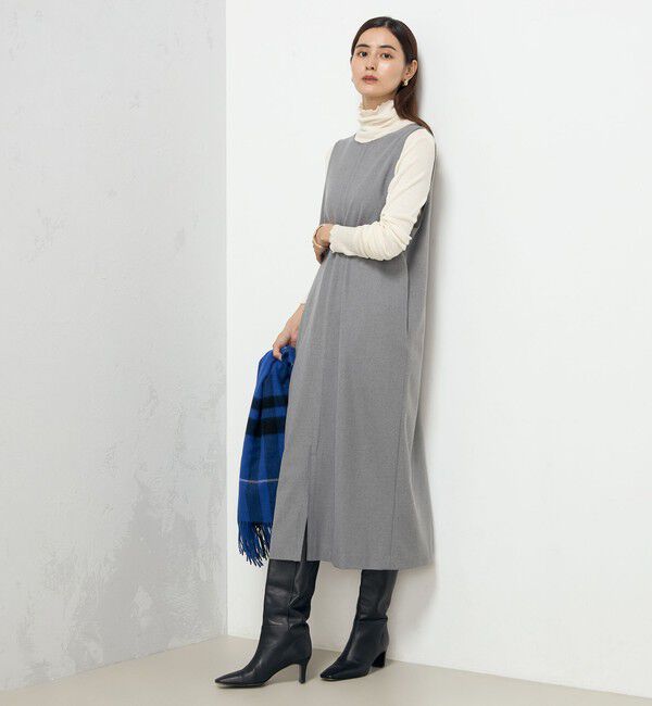 NOLLEY'S「《セットアップ対応》ウォッシャブル両面起毛2WAYワンピース」|ワンピース|ミディアムグレー