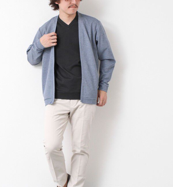 NOLLEY'S goodman「《ビジカジ対応》セミシルケットスムース ボーダー Vネック ドレスTシャツ 25SS」|Tシャツ・カットソー|