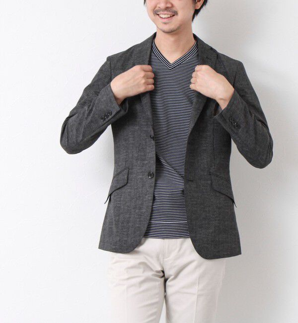 NOLLEY'S goodman「《ビジカジ対応》セミシルケットスムース ボーダー Vネック ドレスTシャツ 25SS」|Tシャツ・カットソー|