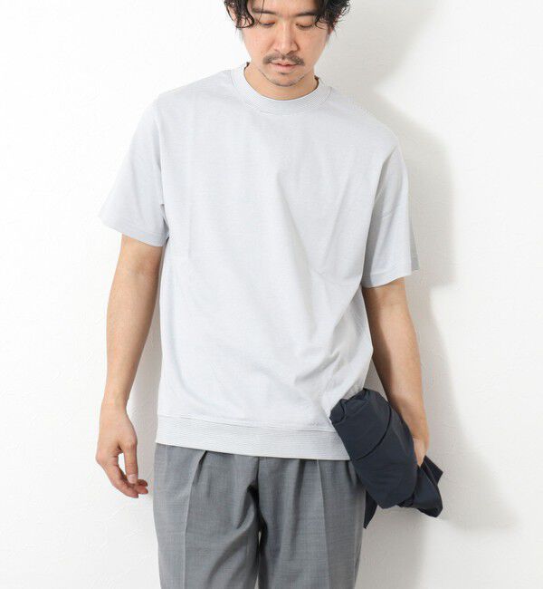 NOLLEY'S goodman「《ビジカジ対応》セミシルケットスムース ボーダードレスTシャツ 25SS」|Tシャツ・カットソー|