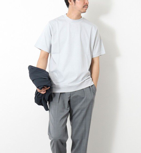 NOLLEY'S goodman「《ビジカジ対応》セミシルケットスムース ボーダードレスTシャツ 25SS」|Tシャツ・カットソー|