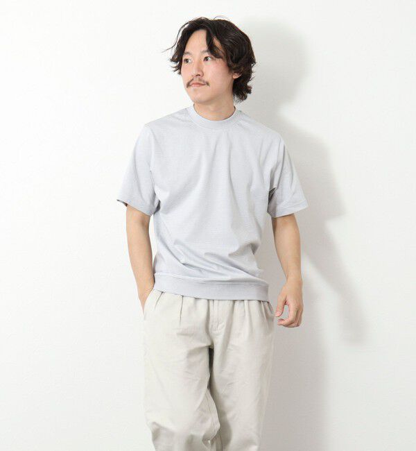 NOLLEY'S goodman「《ビジカジ対応》セミシルケットスムース ボーダードレスTシャツ 25SS」|Tシャツ・カットソー|