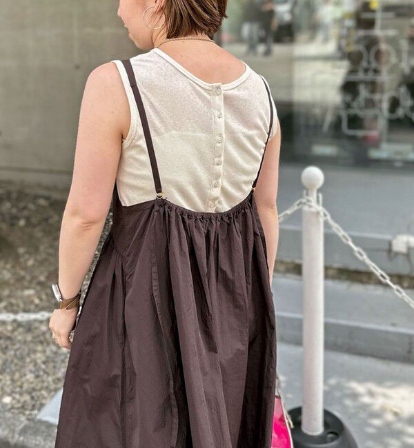 NOLLEY'S「《アンサンブル対応》シアーワッフルヘンリーノースリーブ2WAYプルオーバーカットソー」|Tシャツ・カットソー|