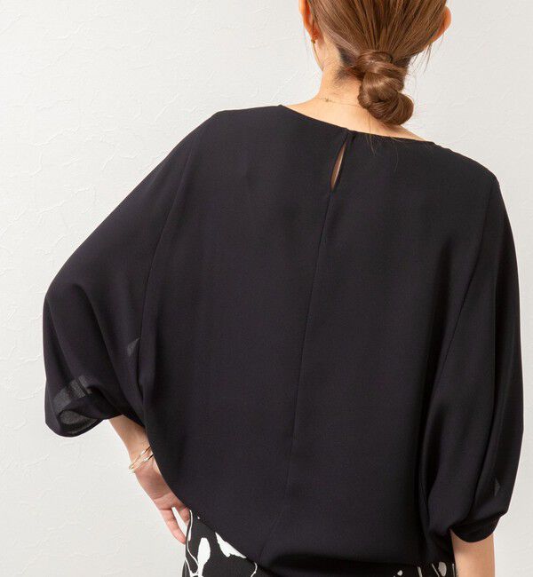 NOLLEY'S「ウォッシャブルバックサテンコクーンブラウス」|シャツ・ブラウス|