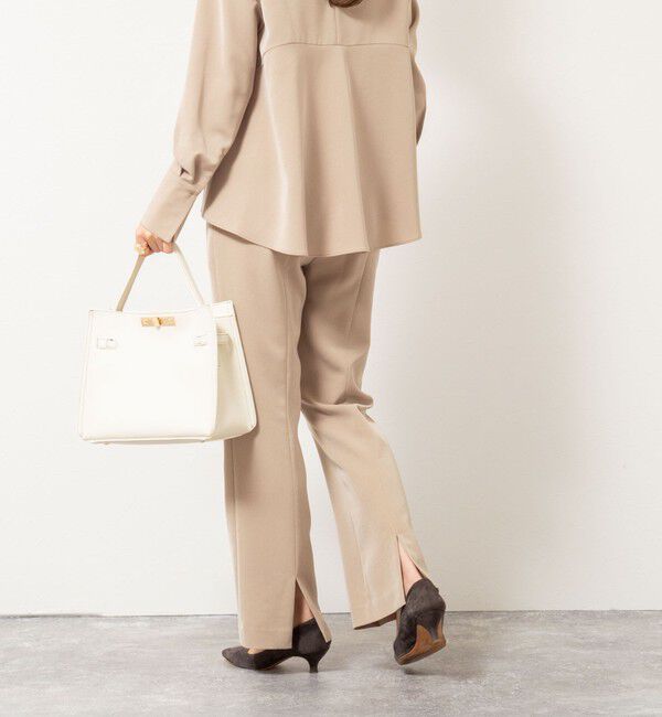 NOLLEY'S「《セットアップ対応》ウォッシャブルストレッチギャババックスリットパンツ」|その他|