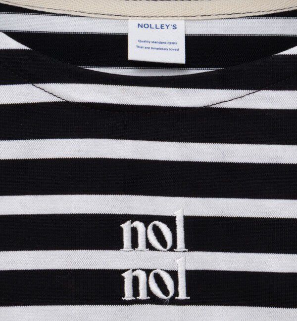 NOLLEY'S「nolnolウォッシャブルMVSシルケットボーダーT」|Tシャツ・カットソー|