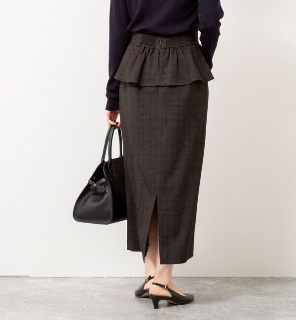 NOLLEY'S「ウォッシャブルペプラムタイトミディスカート」|タイト|