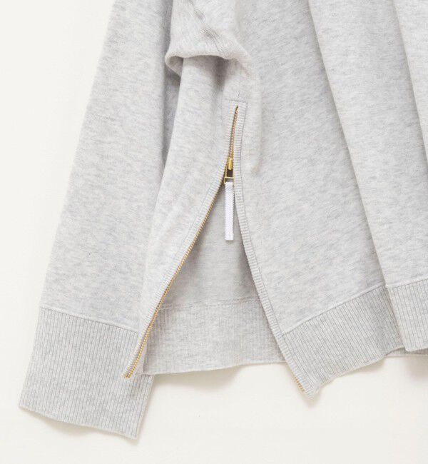 Rie Miller「《手洗い可能》トレーナー風プルオーバーサイドZIP」|ニット・セーター|