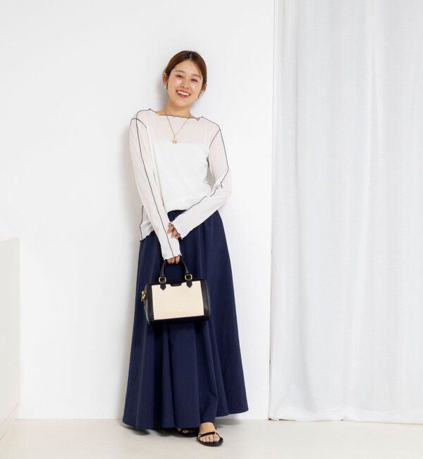 NOLLEY'S「ウォッシャブルドライテレコメロー配色プルオーバー」|Tシャツ・カットソー|