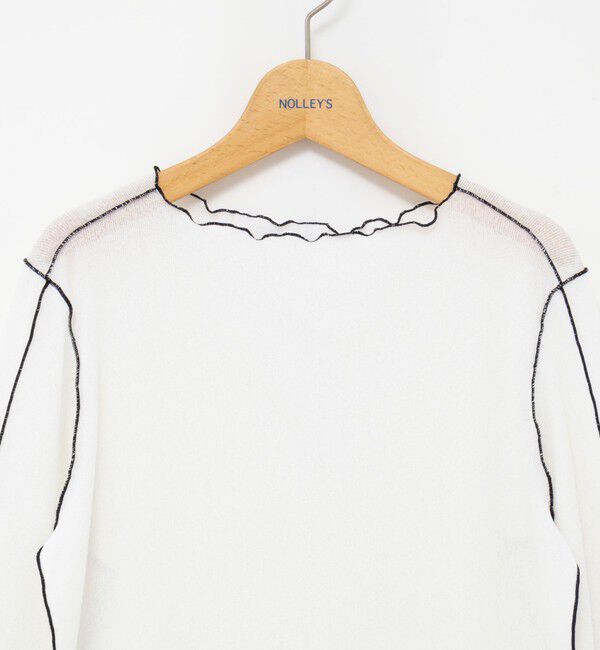 NOLLEY'S「ウォッシャブルドライテレコメロー配色プルオーバー」|Tシャツ・カットソー|