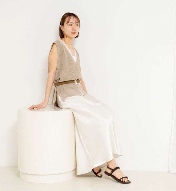 NOLLEY'S「《手洗い可能》Ｖネックレースジレ」|ベスト・ジレ|