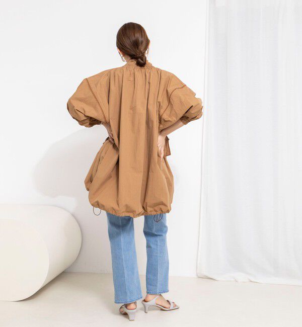 NOLLEY'S「【MARILYN MOON/マリリーンムーン】ウォッシャブルシャーリングギャザーブルゾン」|ブルゾン・スタジャン|