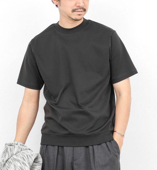 NOLLEY'S goodman「《ビジカジ対応》シルケットスムース クルーネックドレスTシャツ 26SS」|Tシャツ・カットソー|チャコールグレー