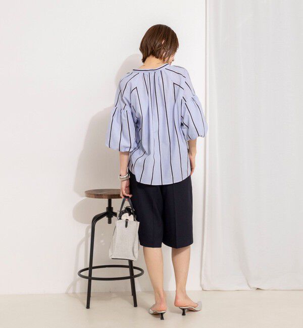NOLLEY'S「ウォッシャブルドビーストライプブラウス」|シャツ・ブラウス|