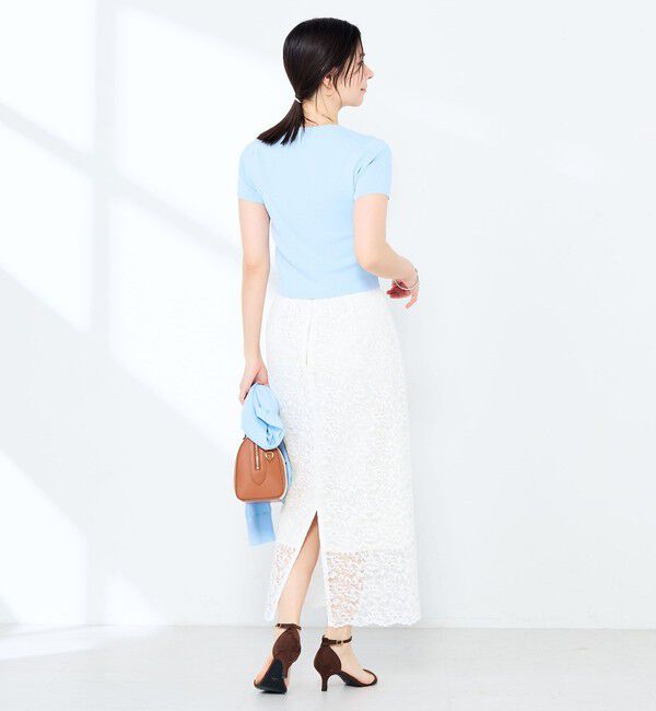 NOLLEY'S sophi「《手洗い可能/アンサンブル対応》マルチファンクション総針半袖プルオーバー」|ニット・セーター|