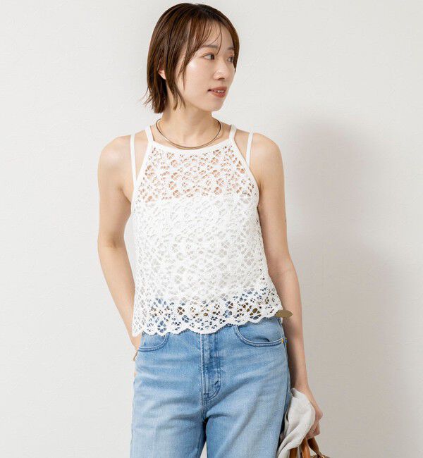 NOLLEY'S sophi「ウォッシャブルクロッシェレースアメスリタンクトップ」|シャツ・ブラウス|