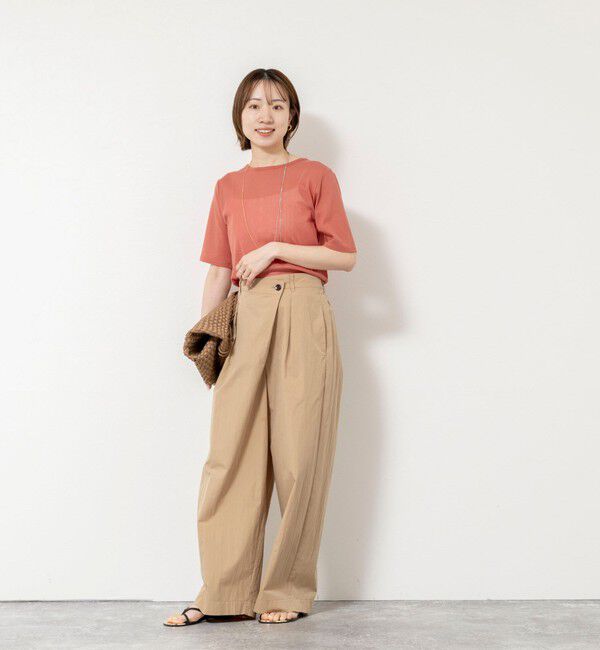 NOLLEY'S「ウォッシャブルコットンチュールバックヘンリー2WAYプルオーバー」|Tシャツ・カットソー|