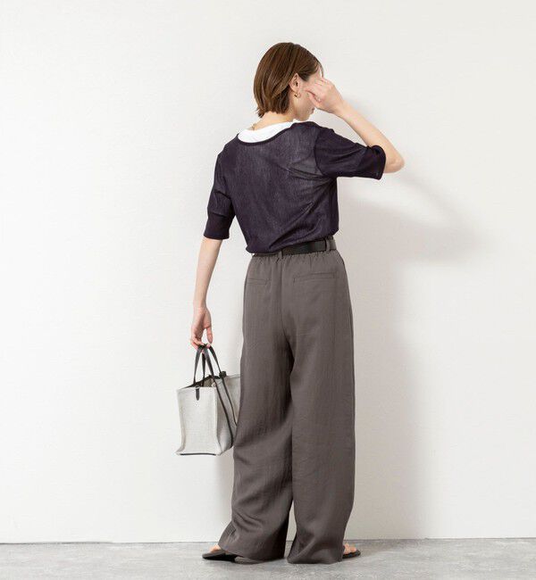 NOLLEY'S「ウォッシャブルコットンチュールバックヘンリー2WAYプルオーバー」|Tシャツ・カットソー|