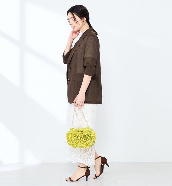 NOLLEY'S sophi「《セットアップ対応》ウォッシャブルリネンライクシアーボイルジャケット」|テーラードジャケット|