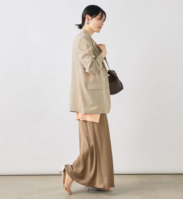 NOLLEY'S sophi「《セットアップ対応》ウォッシャブルリネンライクシアーボイルジャケット」|テーラードジャケット|