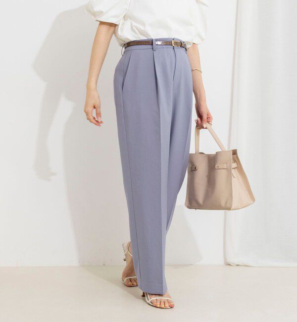 NOLLEY'S「《セットアップ対応》ウォッシャブルストレッチツイル愛されセミワイドパンツ」|その他|