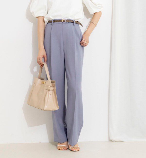 NOLLEY'S「《セットアップ対応》ウォッシャブルストレッチツイル愛されセミワイドパンツ」|その他|