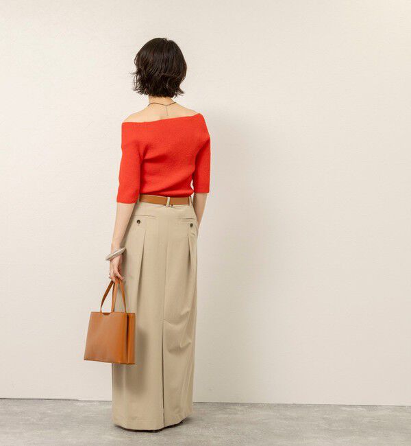 MAQWEL「《手洗い可能》ブークレ5分袖ニット」|ニット・セーター|