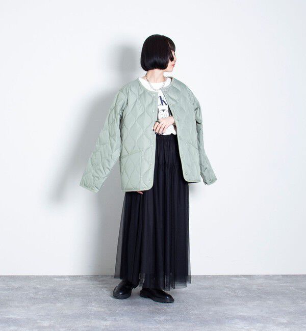 GLOSTER「【TAION/タイオン】GLOSTER別注 ミリタリーライナージャケット ノーカラーMA-1 M65」|ダウン|