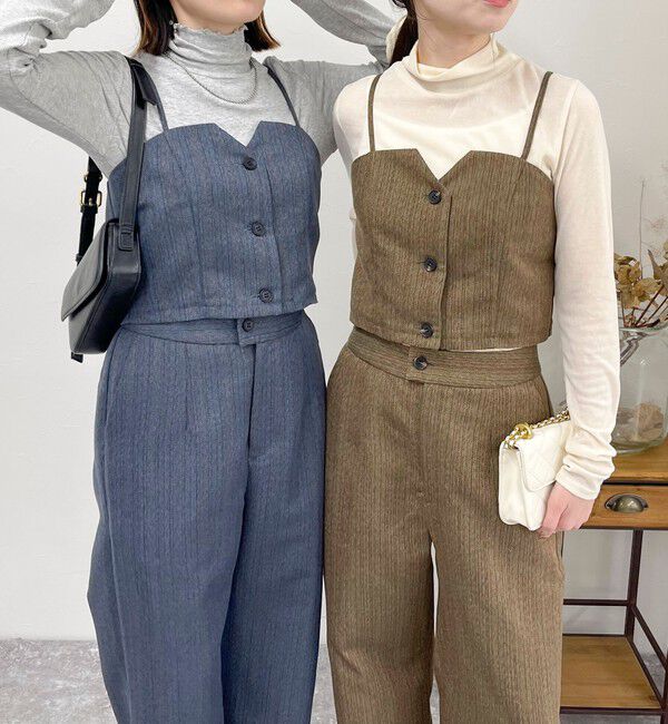 fredy emue「ヘリンボーンキャミビスチェ」|キャミソール|