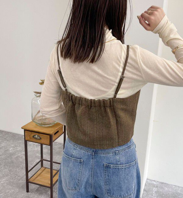 fredy emue「ヘリンボーンキャミビスチェ」|キャミソール|