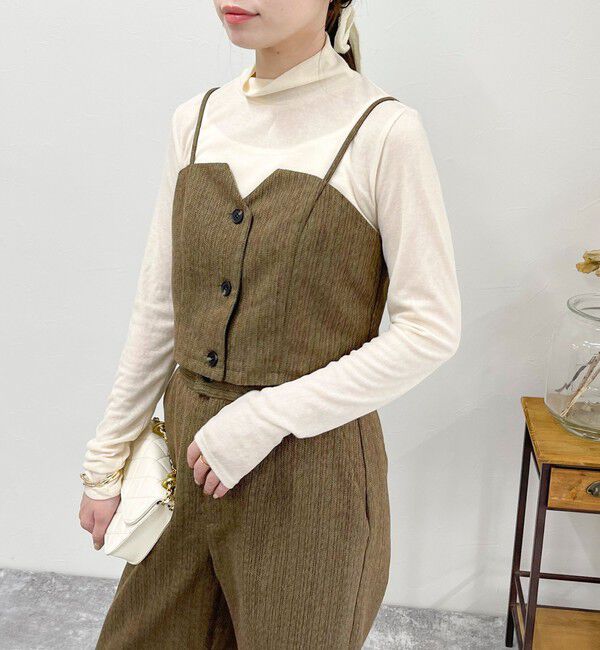 fredy emue「ヘリンボーンキャミビスチェ」|キャミソール|