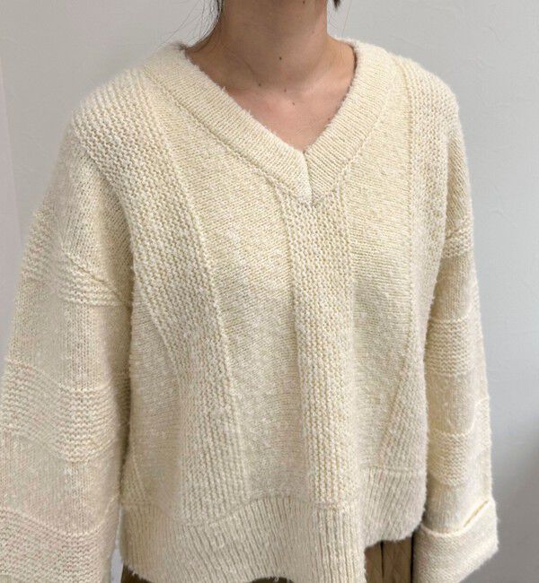 fredy emue「ブークレニットVネックプルオーバー」|ニット・セーター|