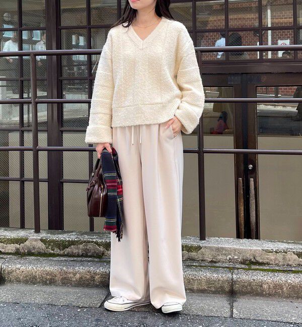 fredy emue「ブークレニットVネックプルオーバー」|ニット・セーター|