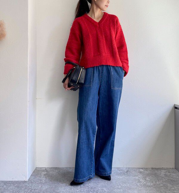 fredy emue「ブークレニットVネックプルオーバー」|ニット・セーター|