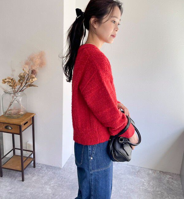 fredy emue「ブークレニットVネックプルオーバー」|ニット・セーター|