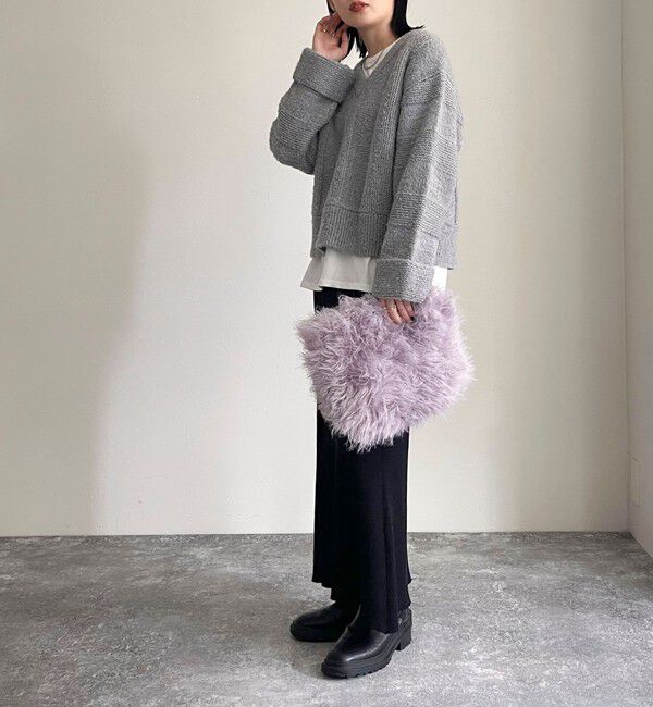 fredy emue「ブークレニットVネックプルオーバー」|ニット・セーター|