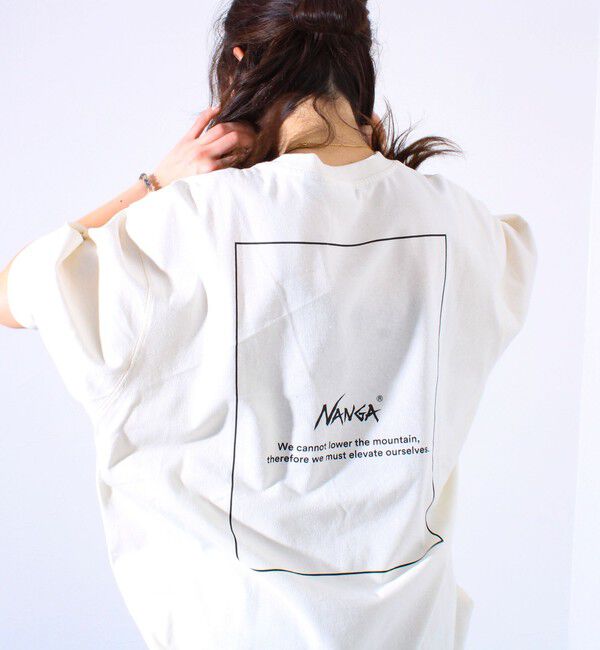 GLOSTER「【NANGA&times;GLOSTER】別注 ワンポイントロゴ刺繍 バックプリントTシャツ」|Tシャツ・カットソー|ホワイト系その他2